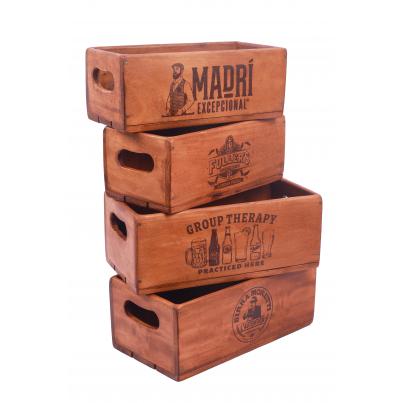Set of 4 Rectangular Boxes - Birra Moretti
