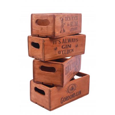 Set of 4 Rectangular Boxes - Gordon's Gin