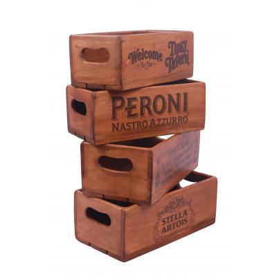 Set of 4 Rectangular Boxes - Stella Artois