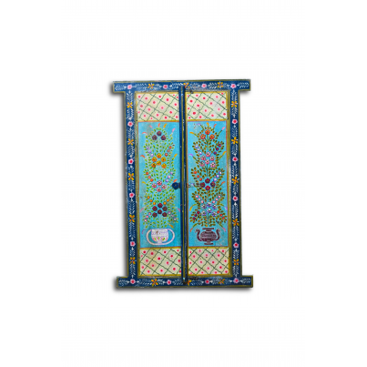 Handpainted Shutter with Mirror
