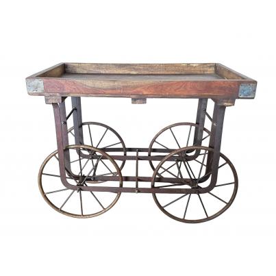 Iron and Wood Small Cart