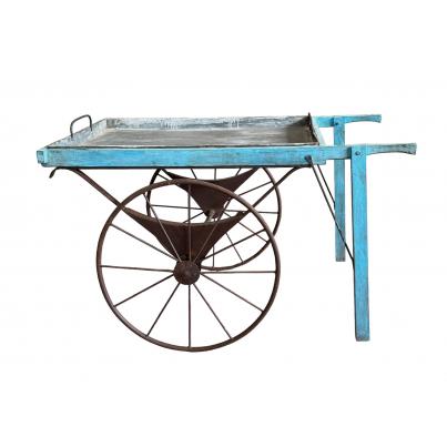 Iron and Wood Cart with Tray