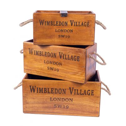 Set of 3 Rectangular Fish Boxes - Wimbledon Village