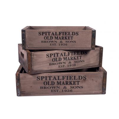 Set of 3 Spitalfields Market Boxes