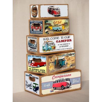 Set of 5 Shellfish Nesting Boxes - Camper