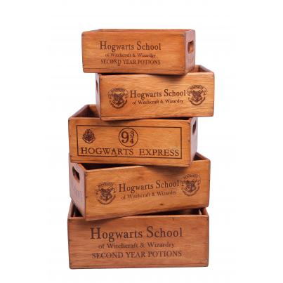 Set of 5 Shellfish Nesting Boxes - Hogwarts School MIX