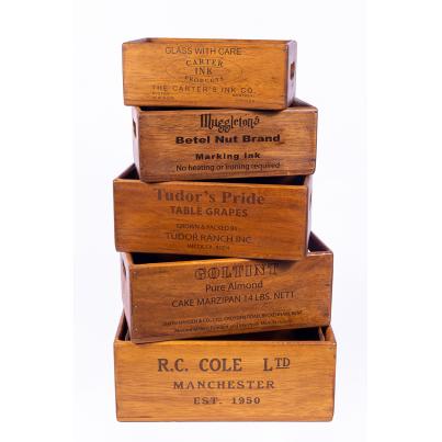 Set of 5 Shellfish Nesting Boxes - R.C Cole