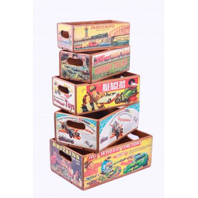 Set of 5 Shellfish Nesting Boxes -Vintage Toy