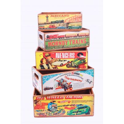 Set of 5 Shellfish Nesting Boxes -Vintage Toy
