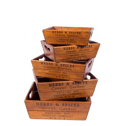 Set of 5 Oyster Nesting Boxes - Herbs & Spices