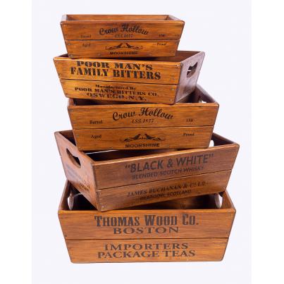 Set of 5 Oyster Nesting Boxes - Thomas Wood Co