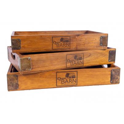 Vintage Wooden Serving Tray - Quirky Barn