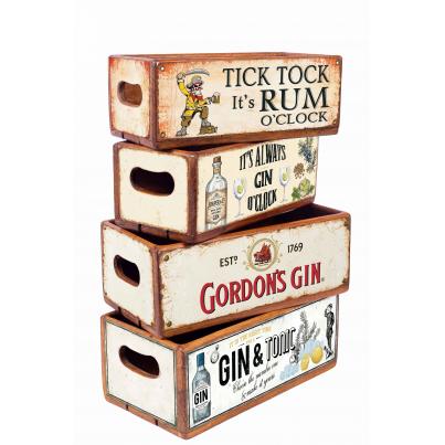 Set of 4 Rectangular Boxes - Gin & Tonic