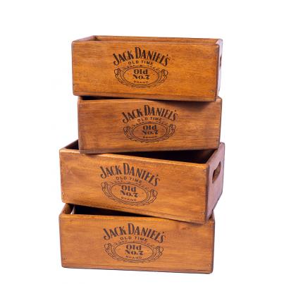 Set of 4 Rectangular Boxes - Jack Daniels