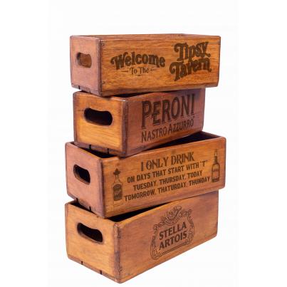 Set of 4 Rectangular Boxes - Stella Artois