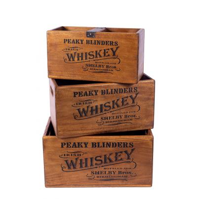 Set of 3 Peaky Blinders Whiskey Boxes