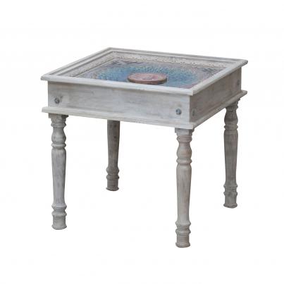 Side Table with Glass