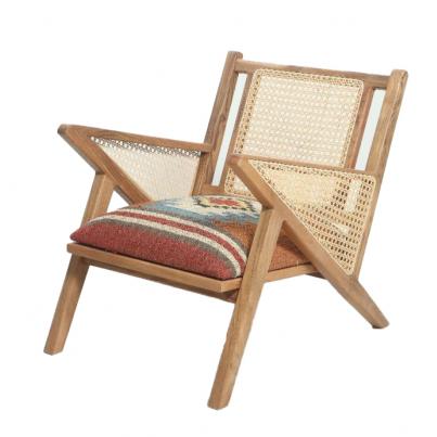 Rattan Chair - Red