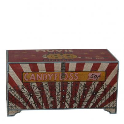 Hand Painted Vintage Movie Storage Chest