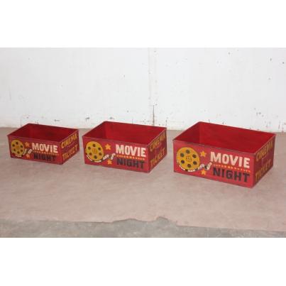 Set of 3 Metal Movie Boxes