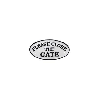 Close the Gate Sign Oval