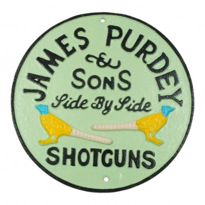 James & Purdey Plaque - Cast Iron