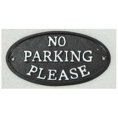 No Parking Please Sign