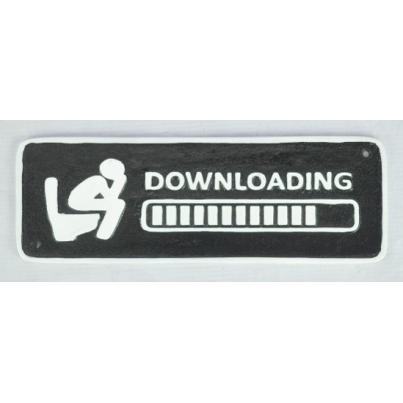 Toilet Downloading Sign
