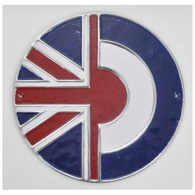 Half Uk Flag & RAF Logo Sign