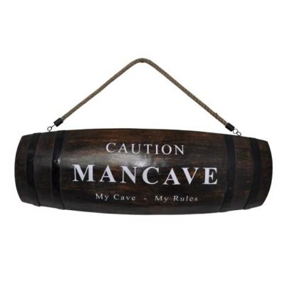 WALL MOUNT WOODEN BARREL