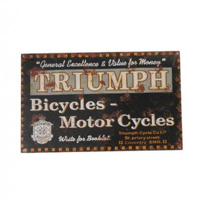 Triumph Bicycle- Motor Cycles Tin Sign