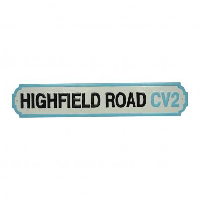HIGHFIELD ROAD CV2 WALL PLAQUE