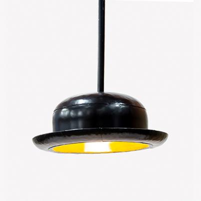 Bowler Hat Style Ceiling Pendant Light