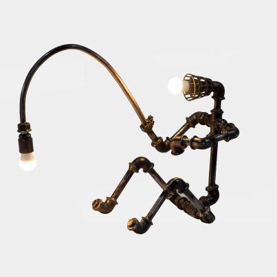 Reclaimed Parts Robot Table Lamp - Gone Fishing