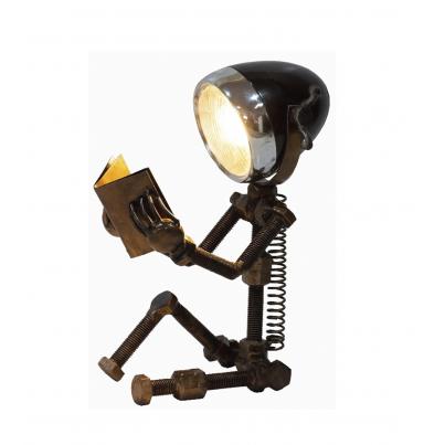 Reclaimed Parts Robot Table Lamp - Book time