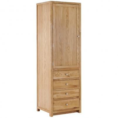 Left 1 Door 4 Drawer Tall Larder Cabinet with soft close dra