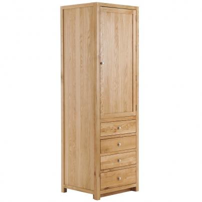 Right 1 Door 4 Drawer Tall Larder Cabinet with soft close dr