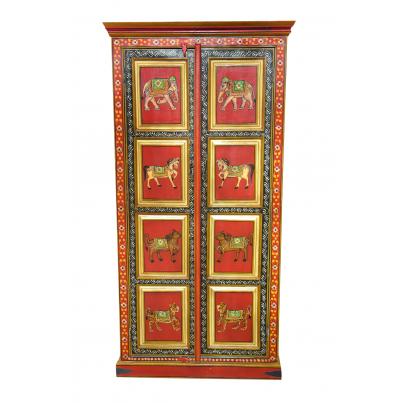 Hand Painted Vintage Tall Cabinet