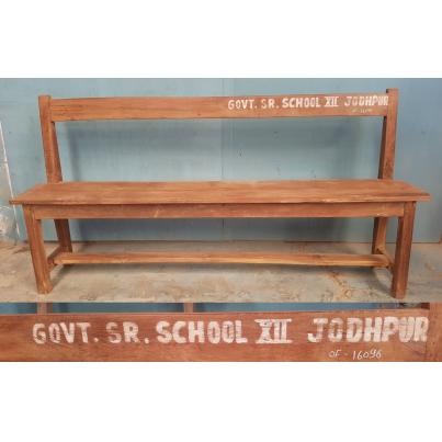 Old School Bench with Backrest