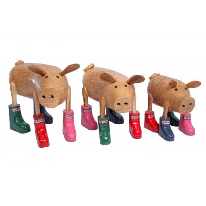 Pigs Set of 3 - Hunter Wellies