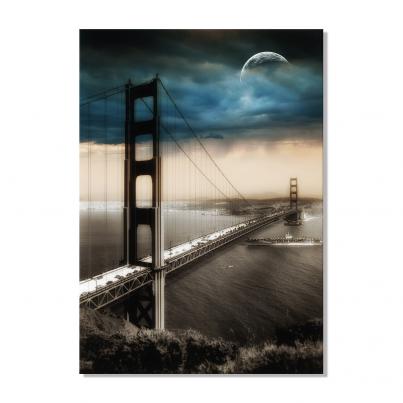 Golden Gate Bridge By Night Canvas Print