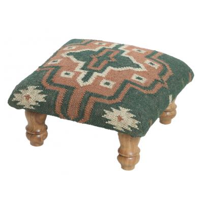 Square Footstool - Green