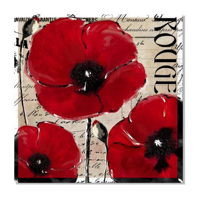 French Rouge Poppy Canvas Print