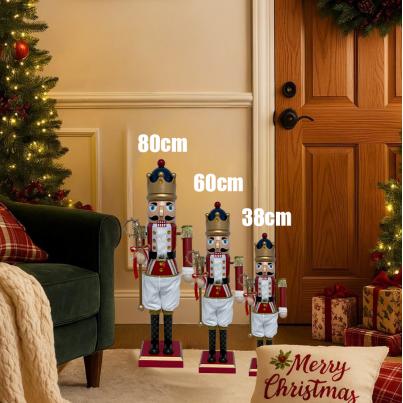 38cm Red & White Nutcracker