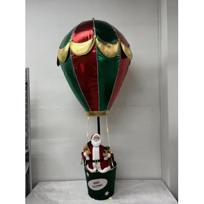 200cm Collapsible Hot Air Balloon Santa with Lights and Music