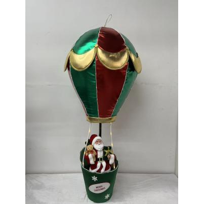 150cm Collapsible Hot Air Balloon Santa with Lights and Music